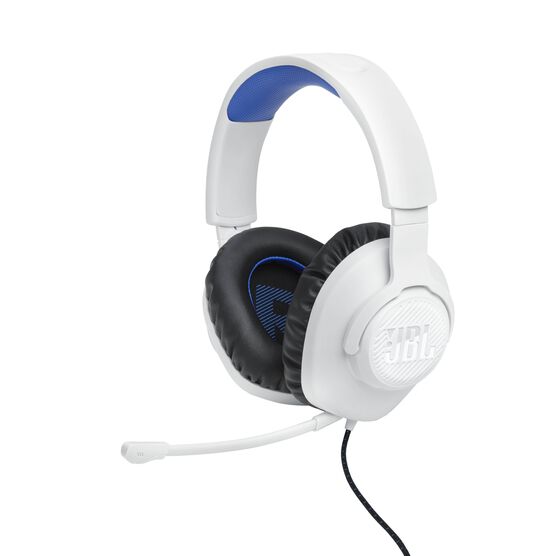JBL Quantum 100P Console - White - Wired over-ear gaming headset with a detachable mic - Detailshot 3 JBL Quantum 100P Console - White - Wired over-ear gaming headset with a detachable mic - Detailshot 3